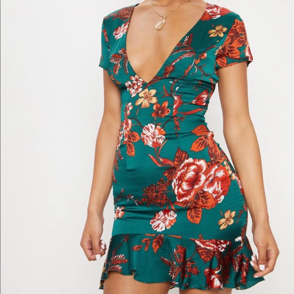 emerald green Mini dress